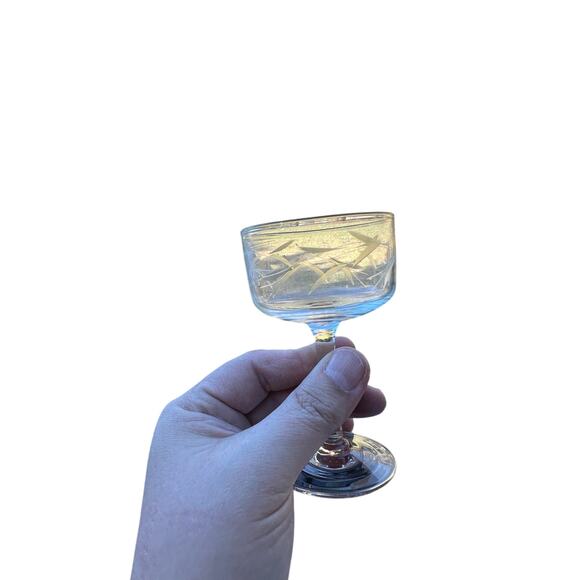 Vintage Etched Crystal Glassware Lot – Coupes & Stems - Picture 7 of 14